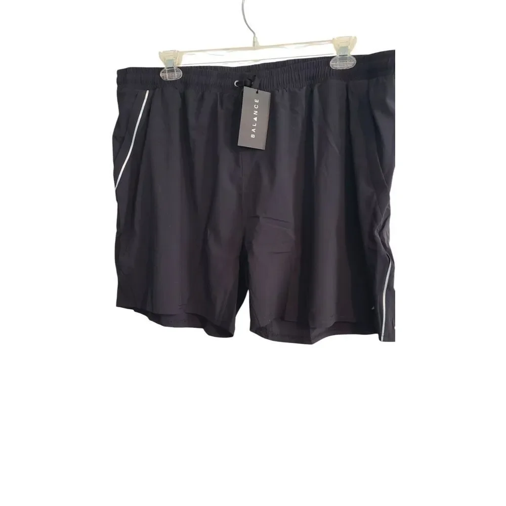 NWT Balance Collection shorts Black size 4XL Zippered pockets
